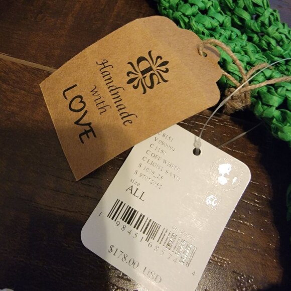 Free People De Siena Tennis Club Raffia Tote Bag Woven Boho Chic Casual Coastal - Picture 4 of 7